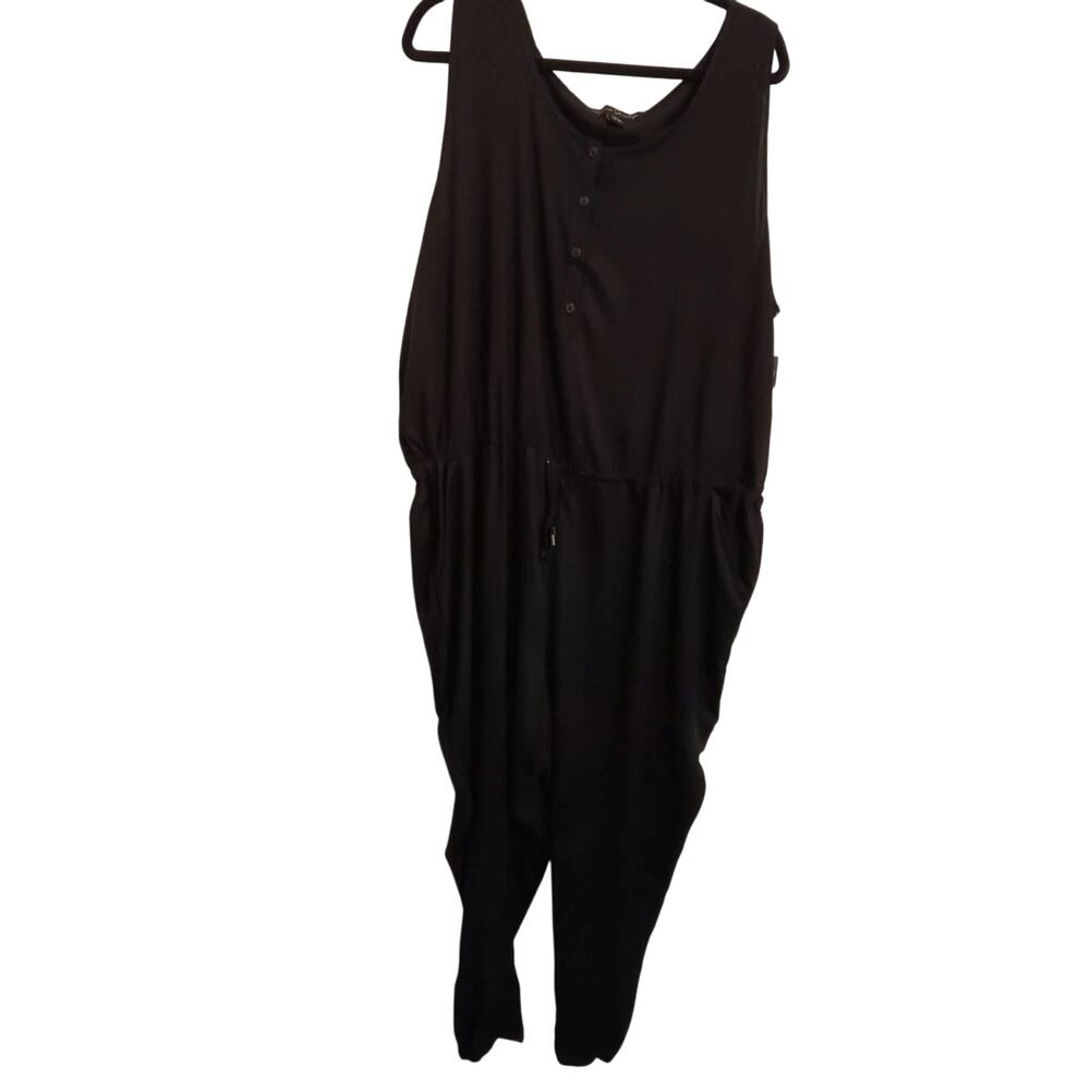 French Laundry Romper, Women’s Plus Size 3X, Black, Elastic Waist, NWT